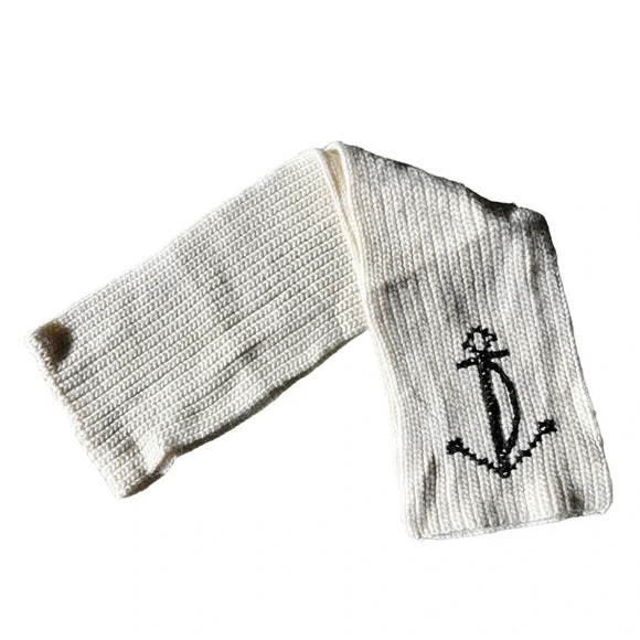 J. Crew NWOT Unisex Wool & Angora Nautical Scarf - Picture 2 of 10